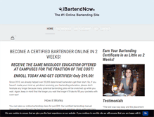 Tablet Screenshot of ibartendnow.com